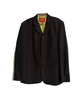 Shanghai Tang Men’s Gray 100% Wool Blazer Jacket Size 44